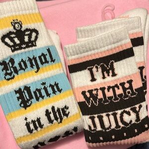 Brand new vintage Juicy Couture knee high socks